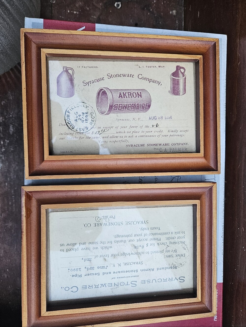 Antique Stoneware Reciepts
